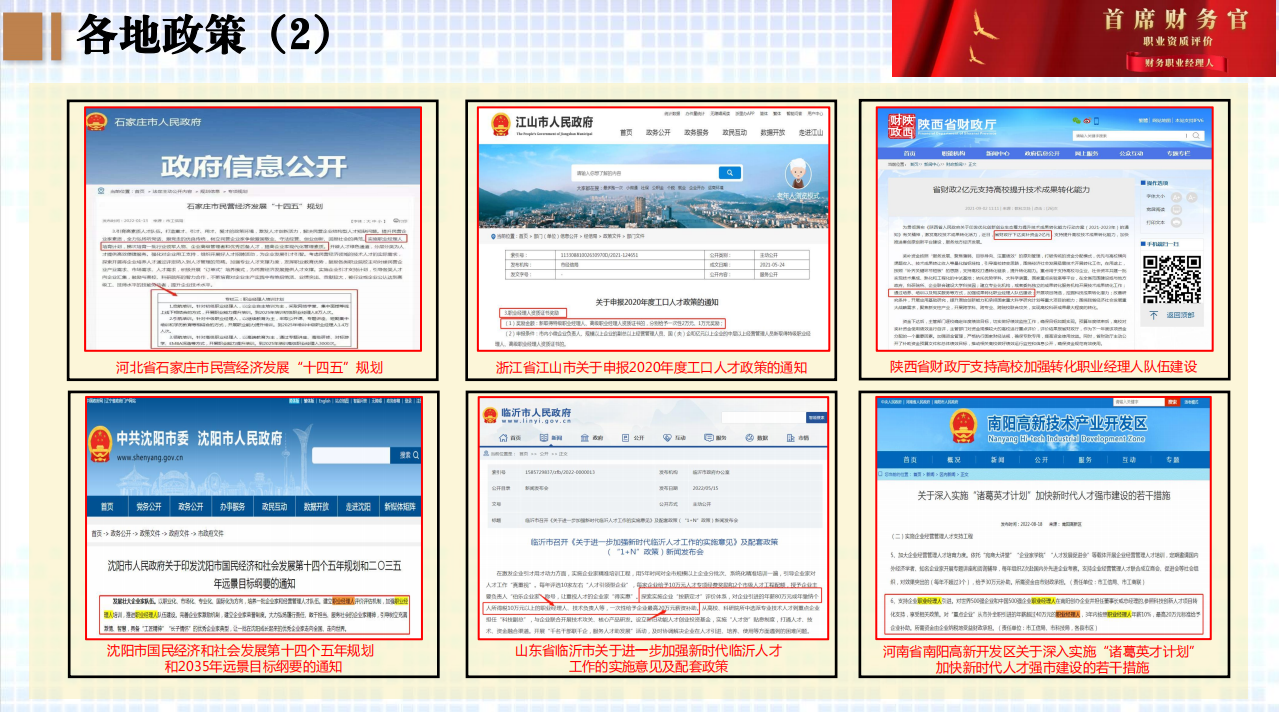 首席财务官职业资质评价+财务职业经理人（高级）