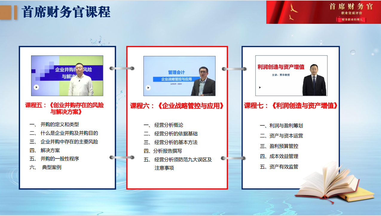 首席财务官职业资质评价+财务职业经理人（高级）