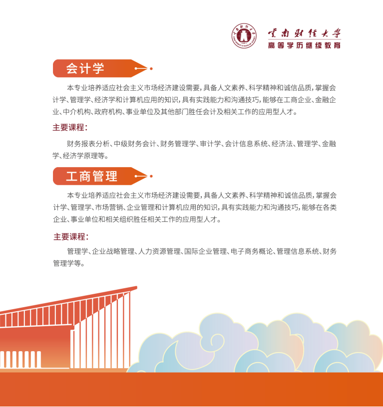 云南财经大学高等学历继续教育招生简章