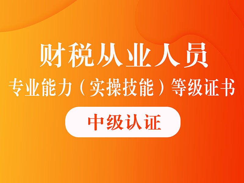 财税从业人员专业能力（实操技能）等级证书（中级）